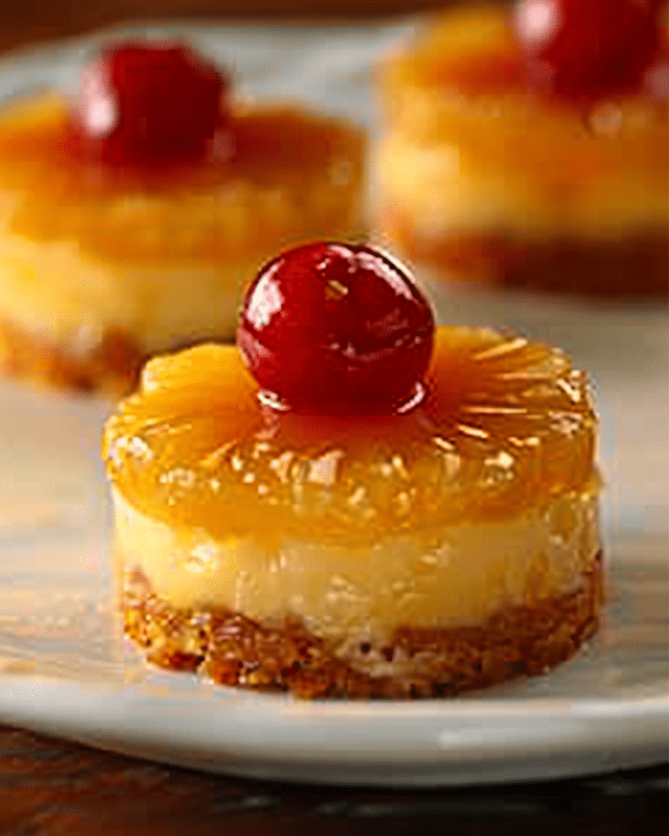 Mini Pineapple Upside‑Down Cheesecakes