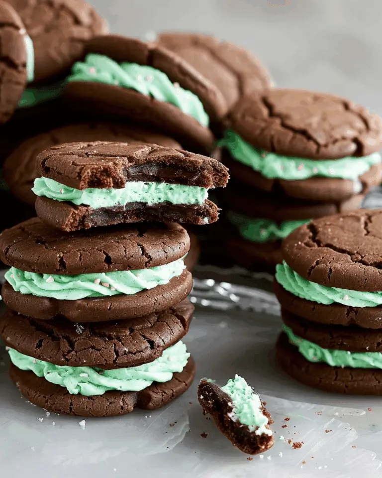 Chocolate Mint Sandwich Cookies