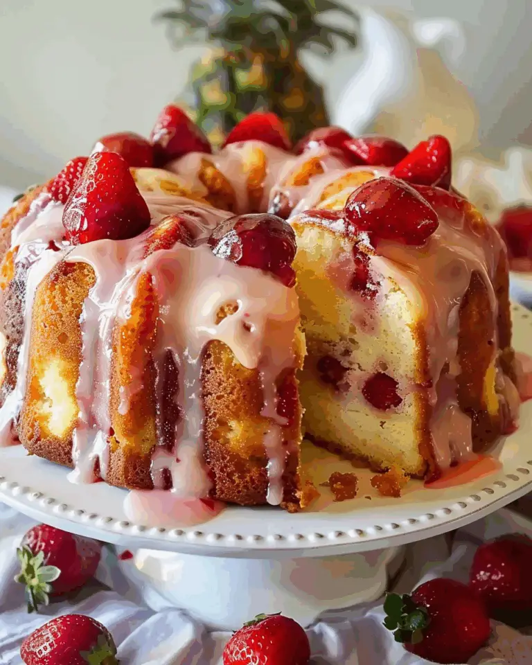 Strawberry Pineapple Pound Cake