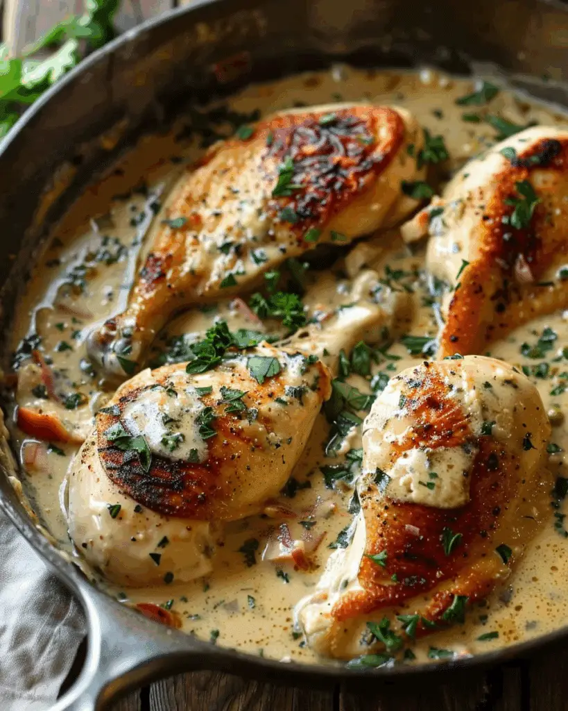 Smothered Creamy Skillet Chicken