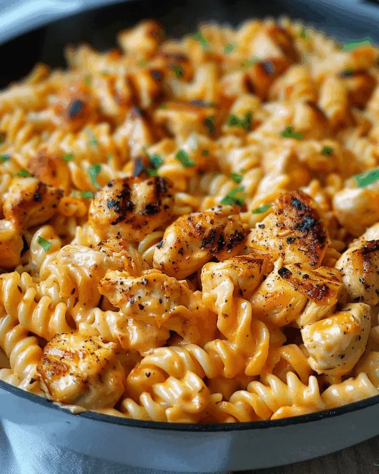 Cheesy Cajun Garlic Chicken Rotini Skillet