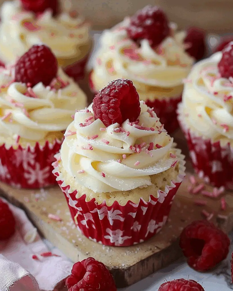 White Chocolate Raspberry Cupcakes