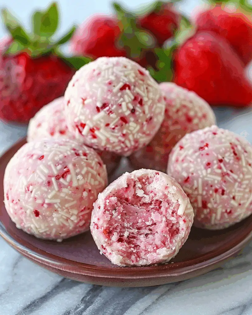 Strawberry Cheesecake Protein Balls