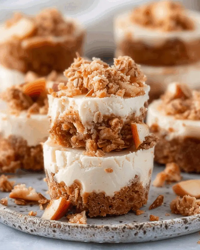 Apple Crisp Mini Cheesecakes