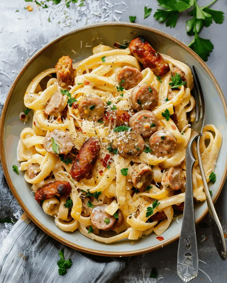 Creamy Cajun Sausage Pasta