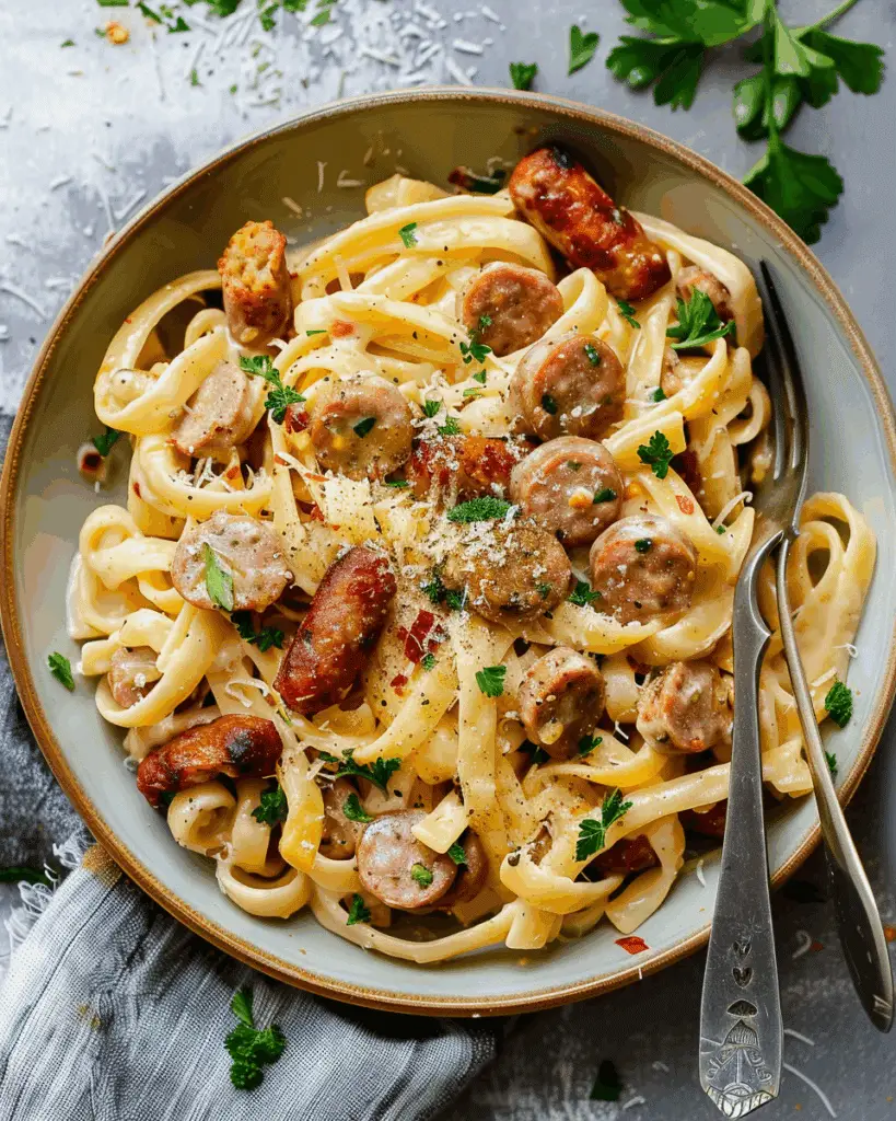 Creamy Cajun Sausage Pasta