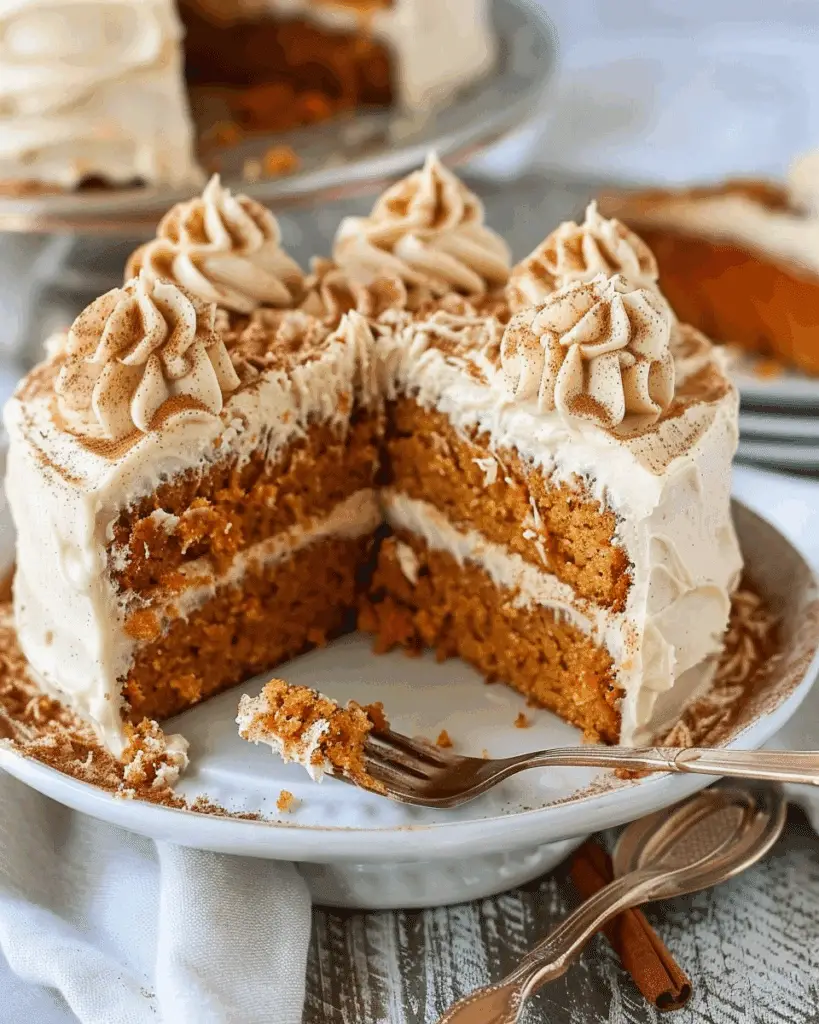 Sweet Potato Cake with Creamy Cinnamon Cream Cheese Frosting