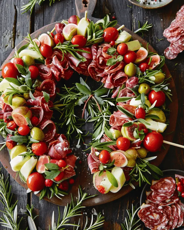 Christmas Antipasto Wreath
