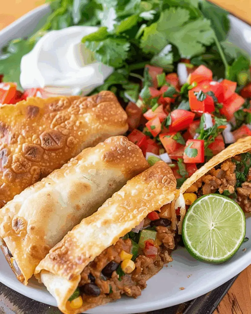 Beef and Bean Chimichangas (or Freezer Burritos)