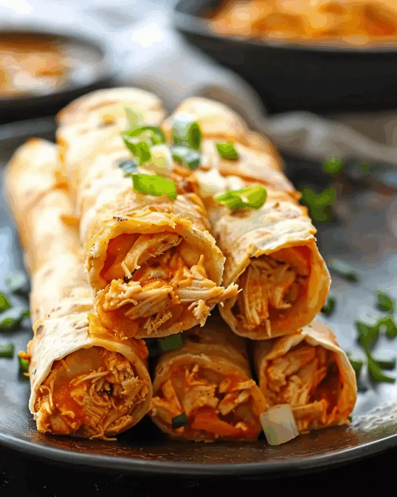 Slow Cooker Buffalo Chicken Taquitos