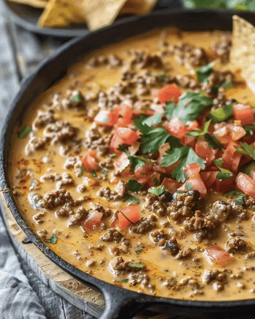 Easy Beef Queso Dip