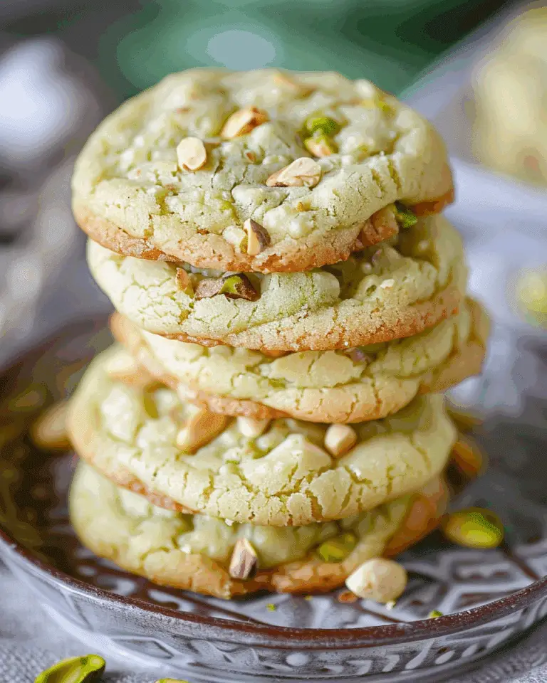 Pistachio & White Chocolate Pudding Cookies