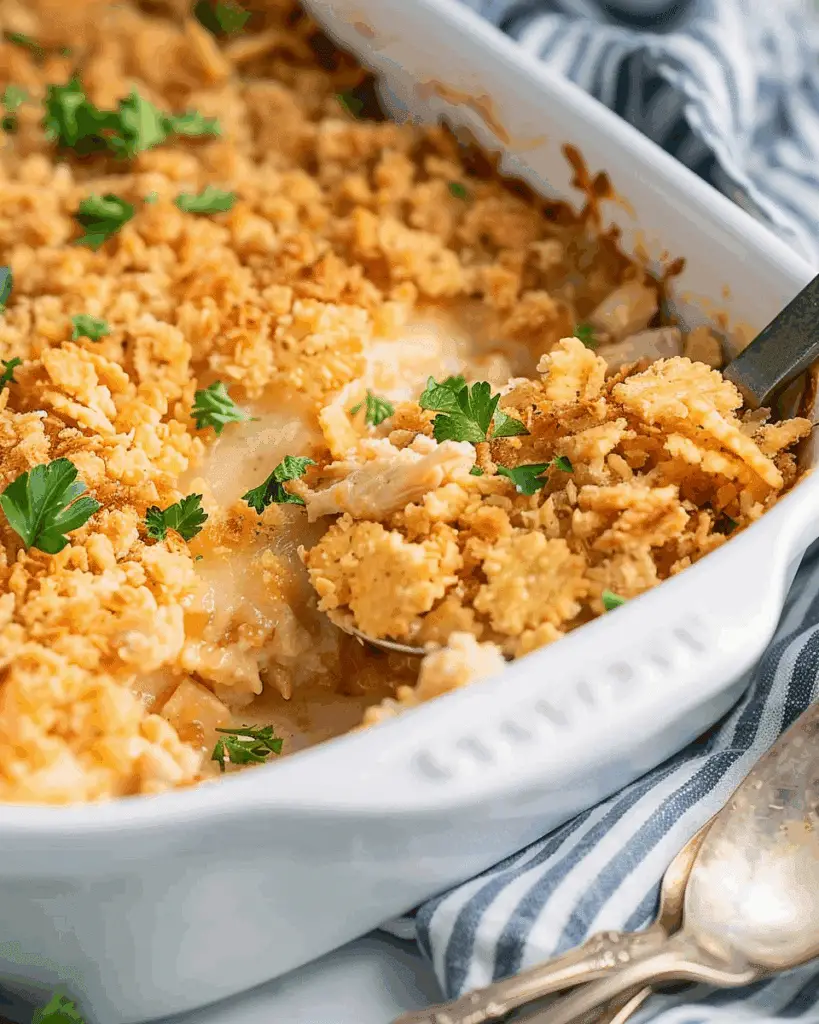 Ritz Cracker Chicken Casserole