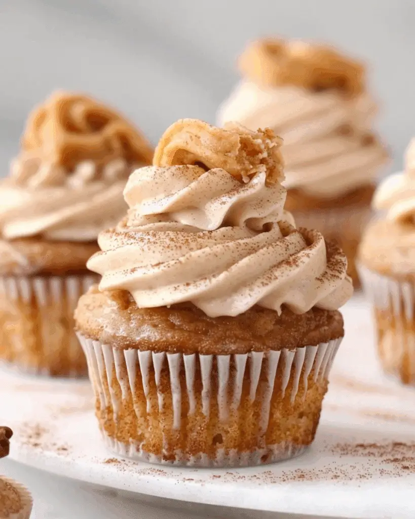Churro Cupcakes with Cinnamon Cream Cheese Frosting