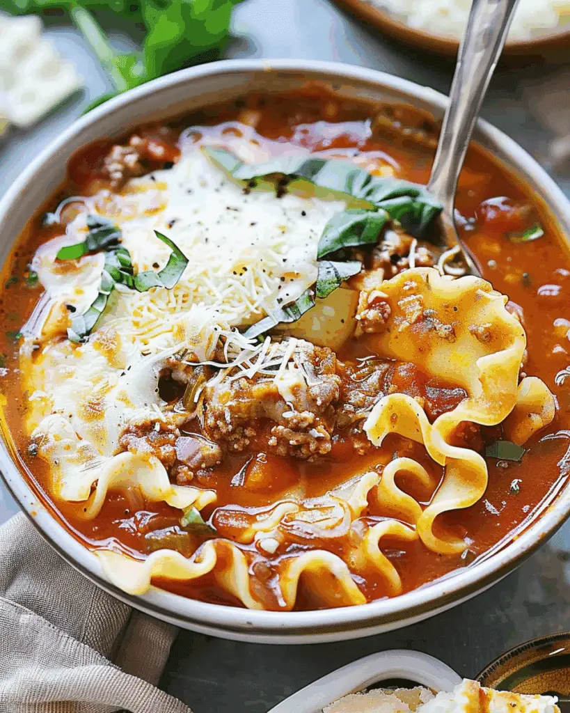 Slow Cooker Lasagna Soup