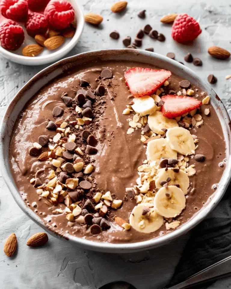 Chocolate Almond Butter Smoothie Bowls