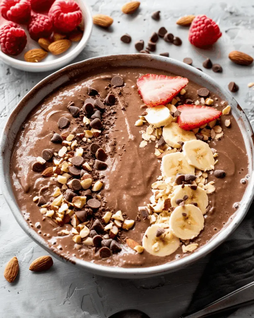 Chocolate Almond Butter Smoothie Bowls