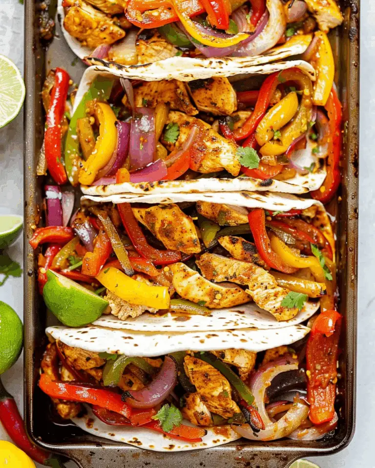 30 Minute Sheet Pan Chicken Fajitas