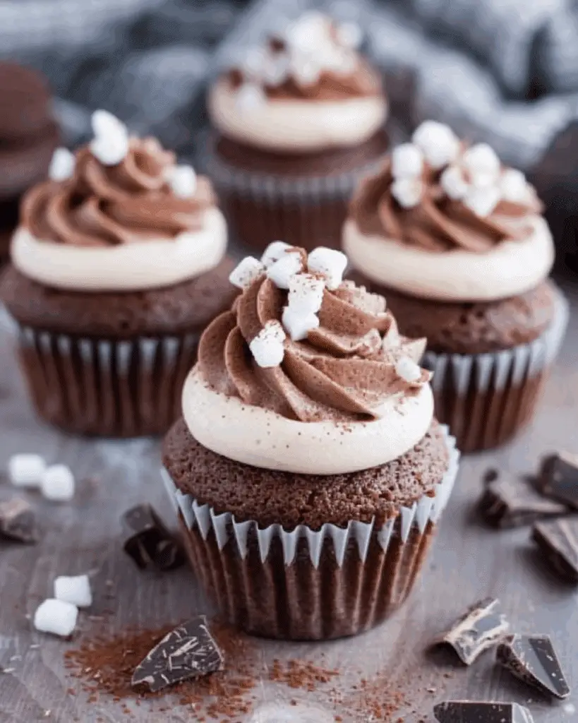 Hot Cocoa Cupcakes