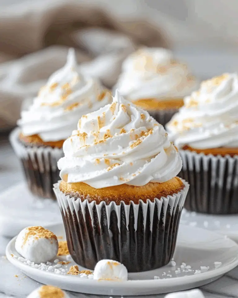 Marshmallow Cupcakes + Marshmallow Frosting