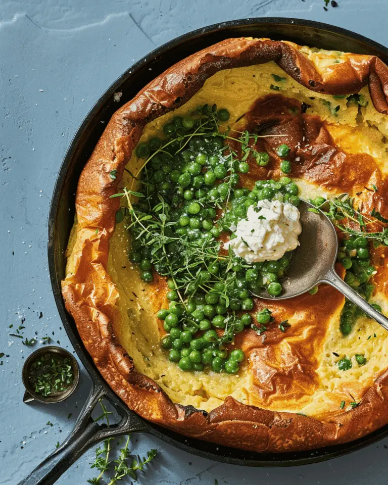 Savory Dutch Baby With Boursin and Peas