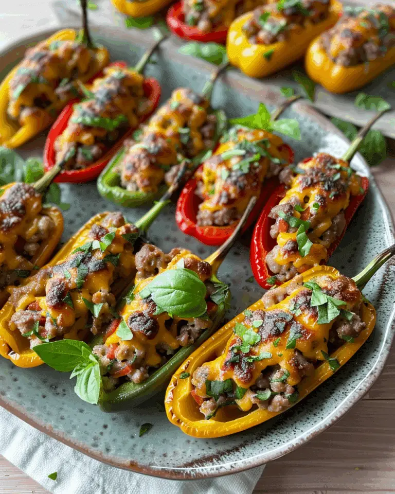 Sausage Stuffed Mini Sweet Peppers