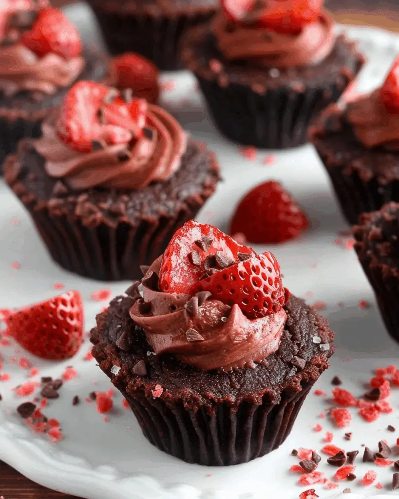 Chocolate Strawberry Cookie Cups