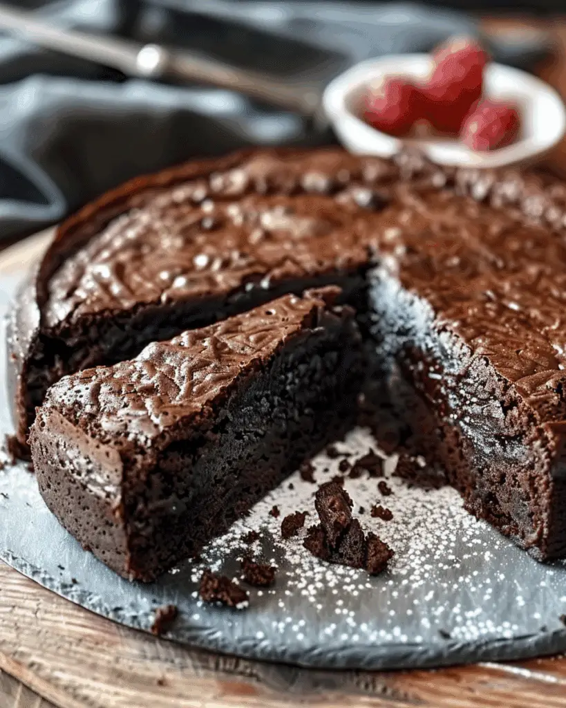 Flourless Black Cocoa and Chia Greek Yogurt Cake