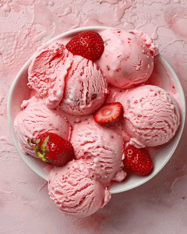 Homemade Strawberry Ice Cream