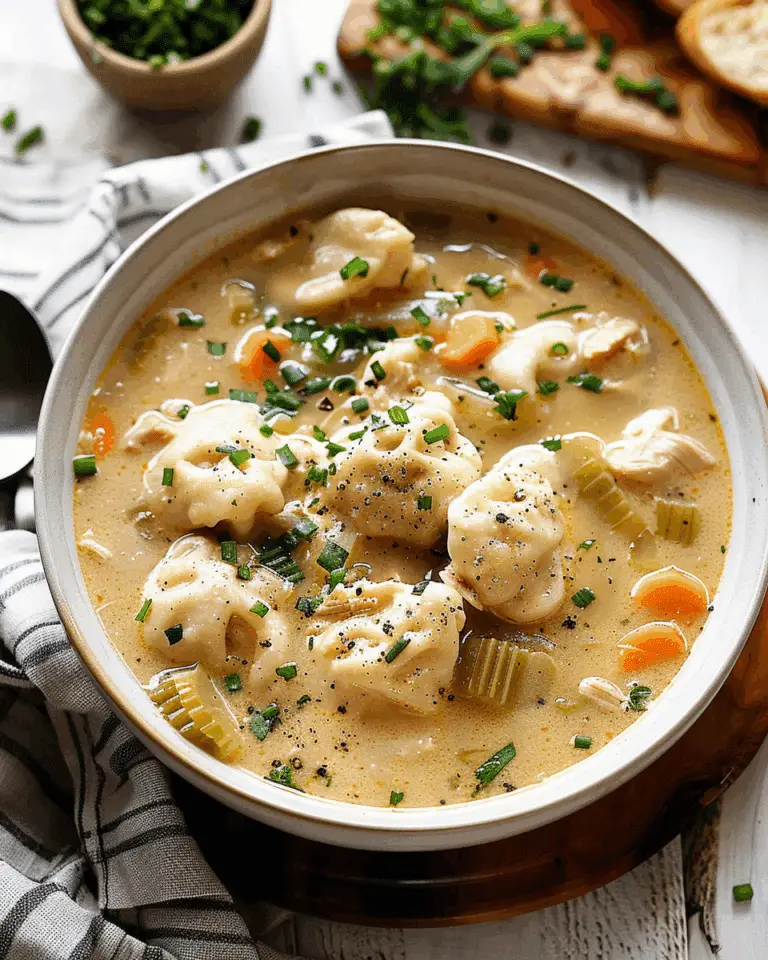One Pot Chicken Dumpling Soup