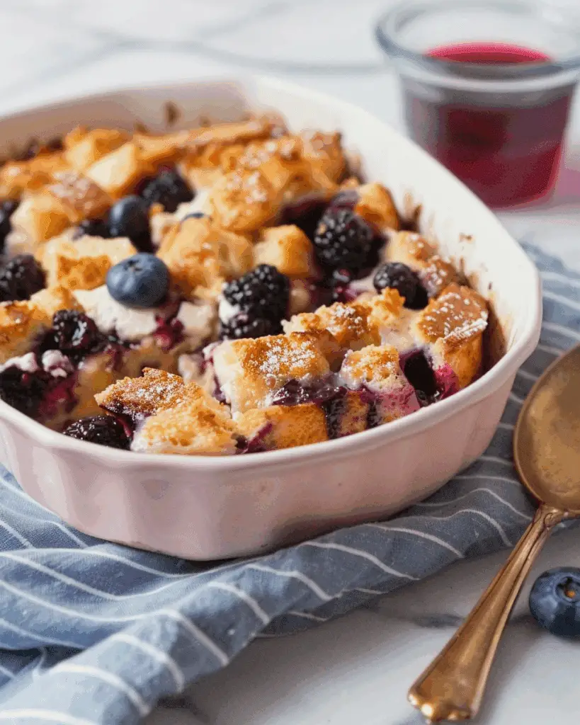 Overnight Blueberry French Toast Casserole