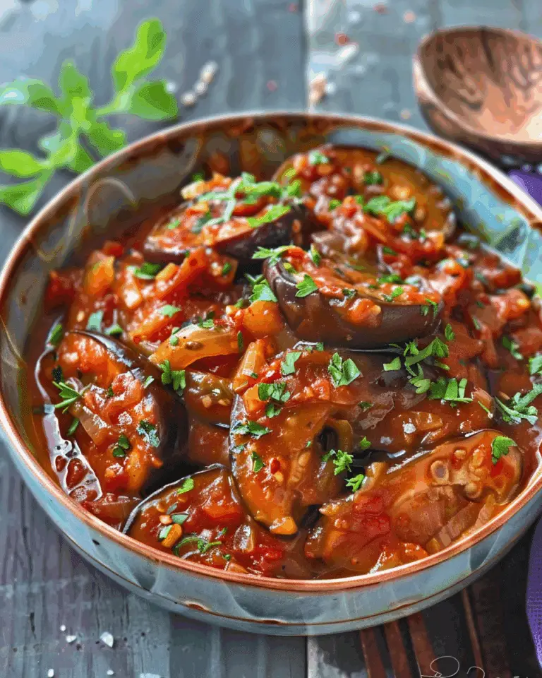 Aubergines à la Sauce Piquante
