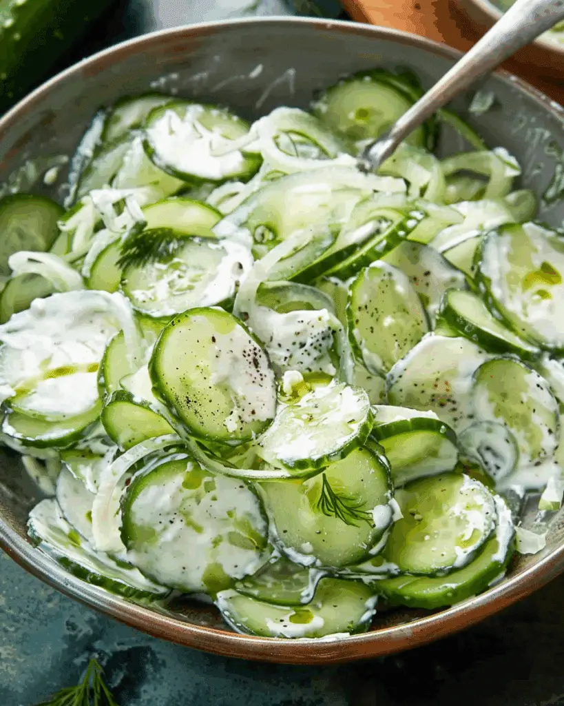 Best Creamy Cucumber Salad