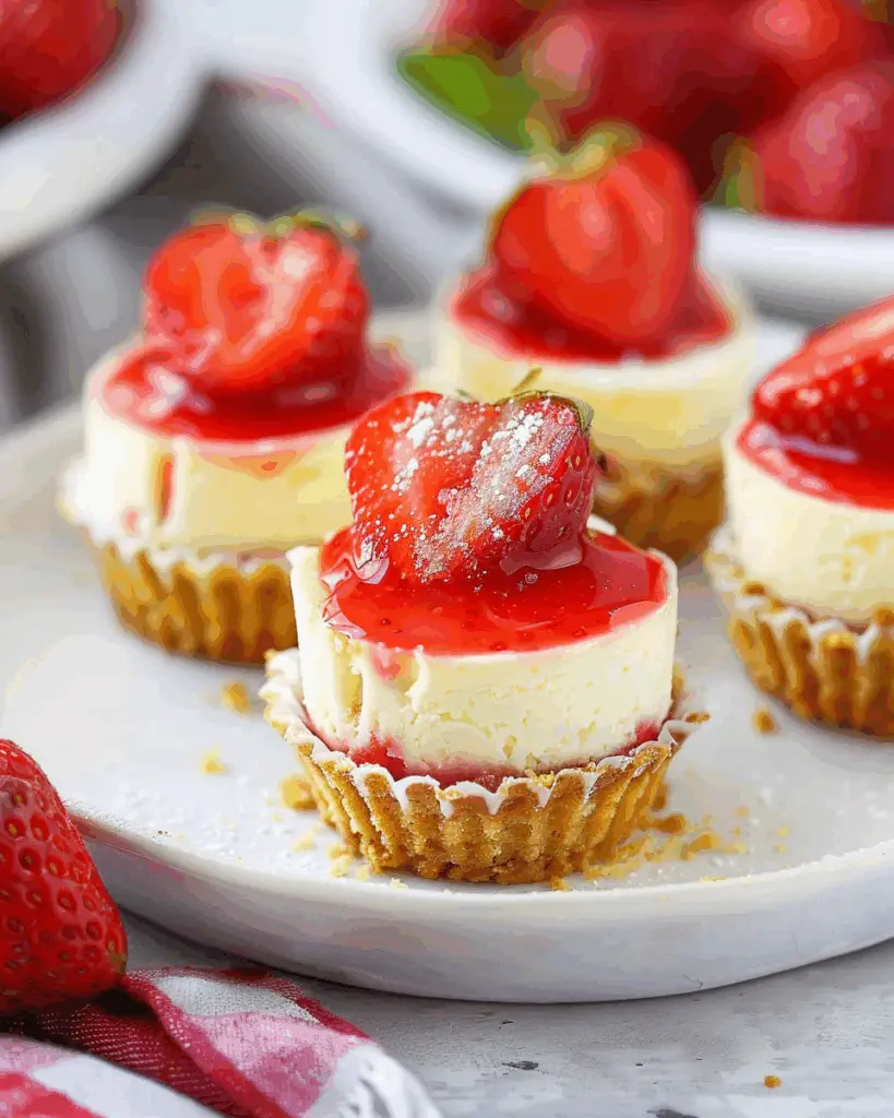 Mini Strawberry Cheesecakes