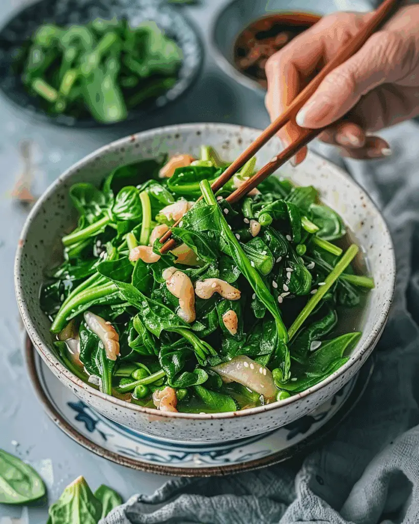 Chinese Braised Pea Shoots