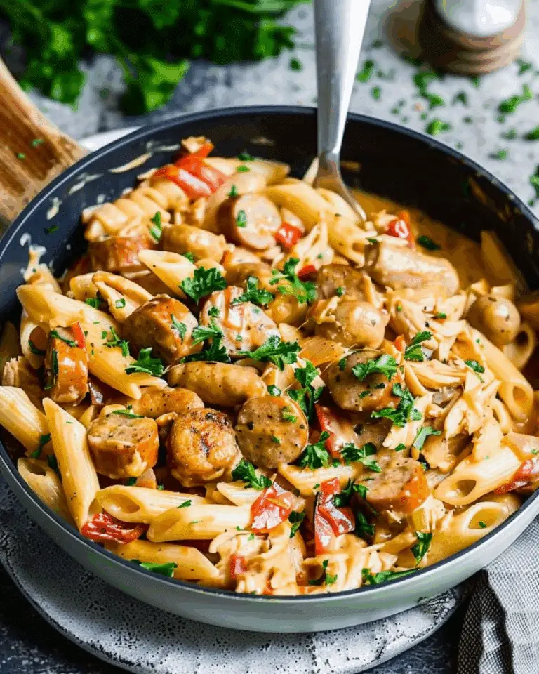 One‑Pot Creamy Cajun Chicken & Sausage Pasta
