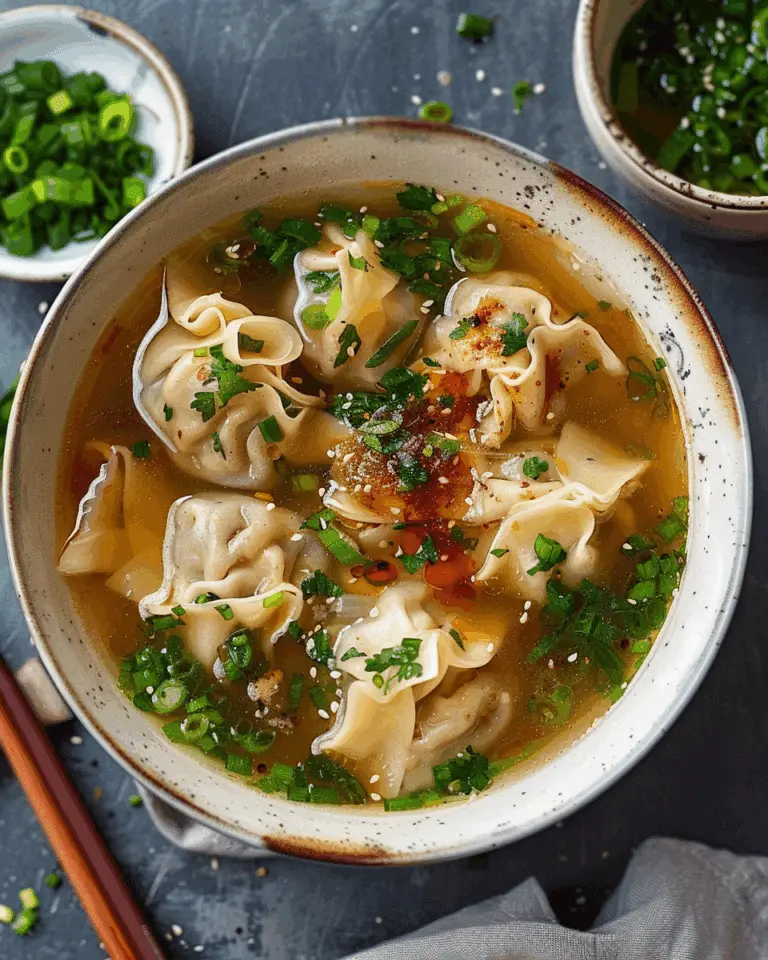 Deconstructed Wonton Soup