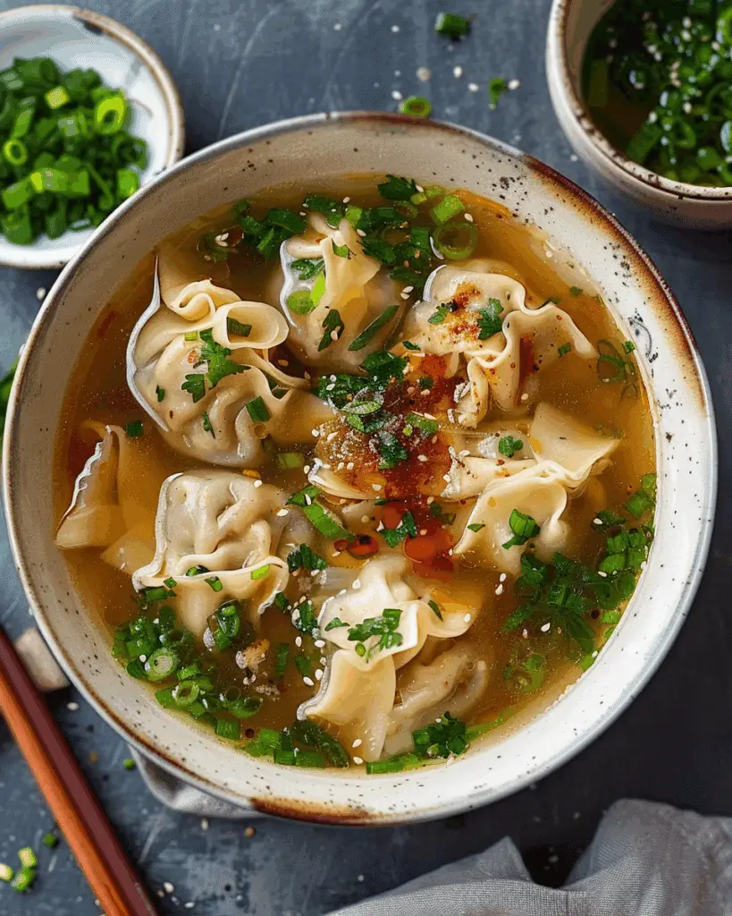 Deconstructed Wonton Soup