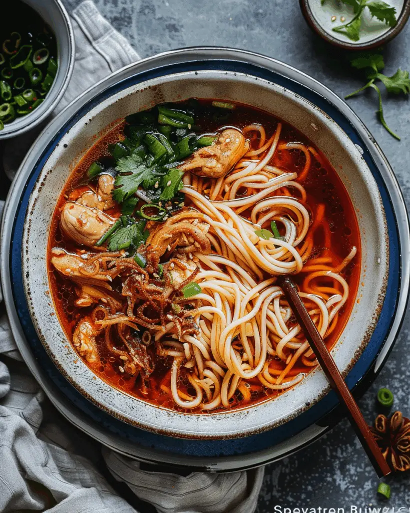 Chinese Spicy Chicken Noodle Soup