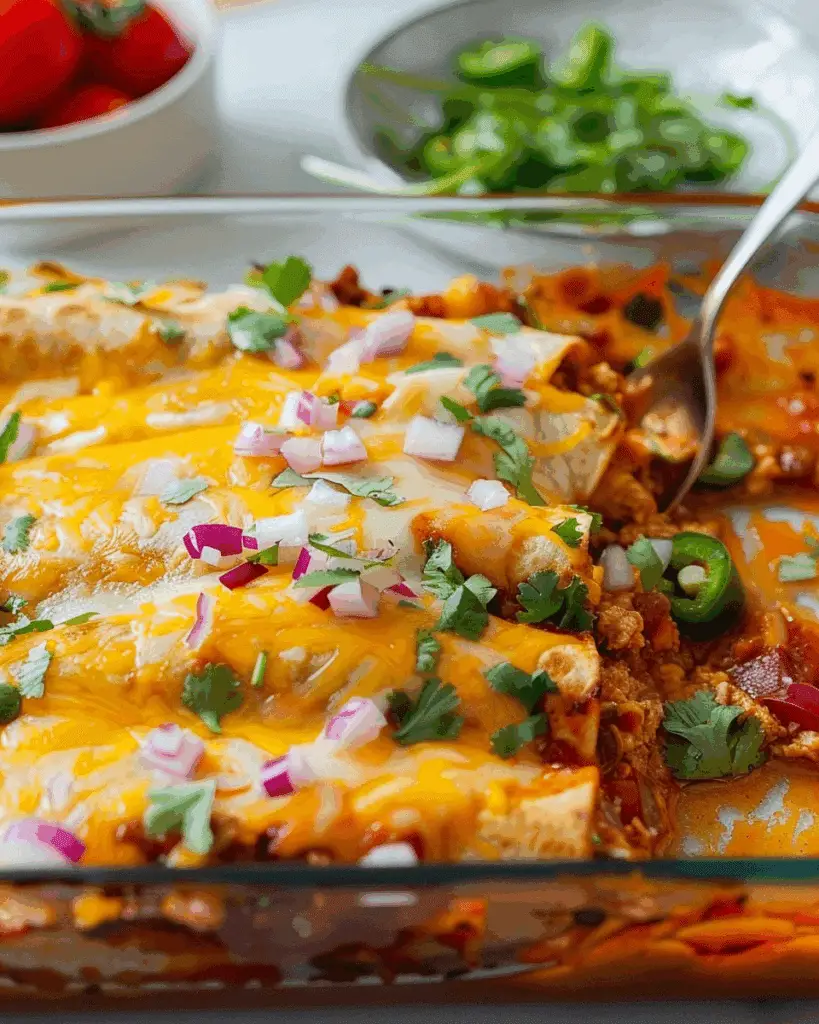 Southwest Ground Turkey Enchiladas