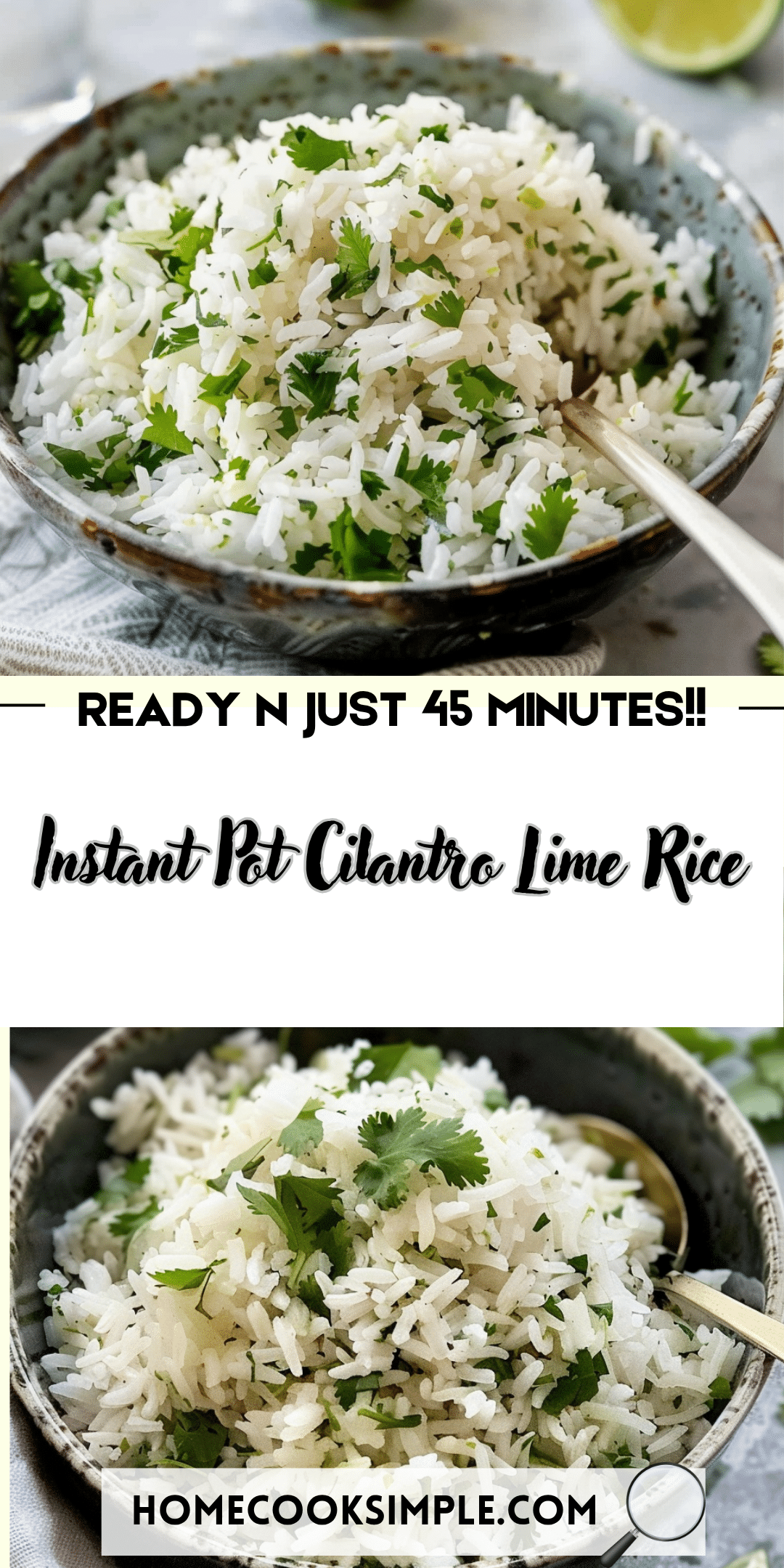 Instant Pot Cilantro Lime Rice - Home Cook Simple