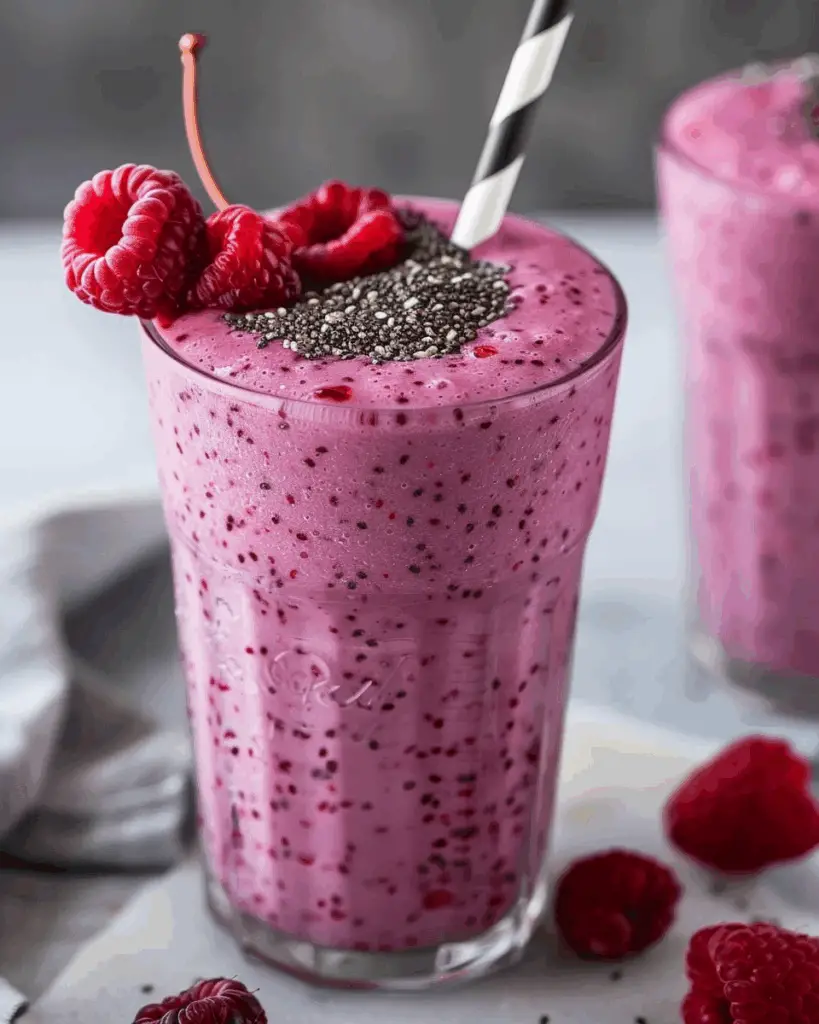 Berry Greek Yogurt Smoothie with Chia Seeds