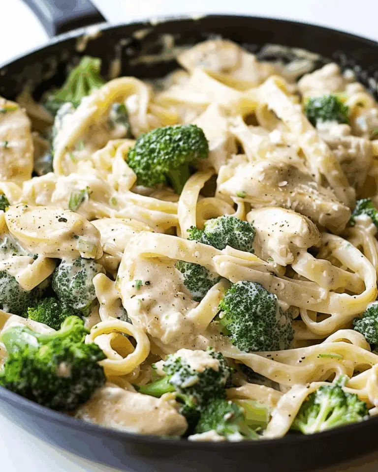 Broccoli Chicken Fettuccine Alfredo