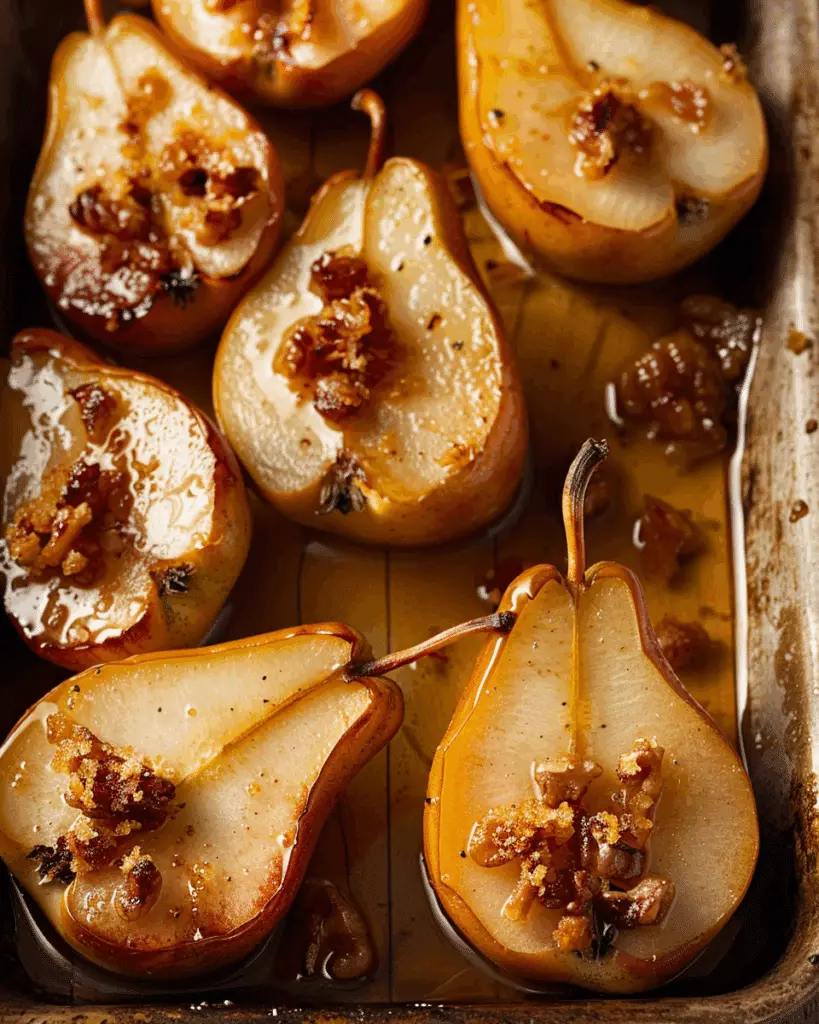 Simple Maple Vanilla Baked Pears