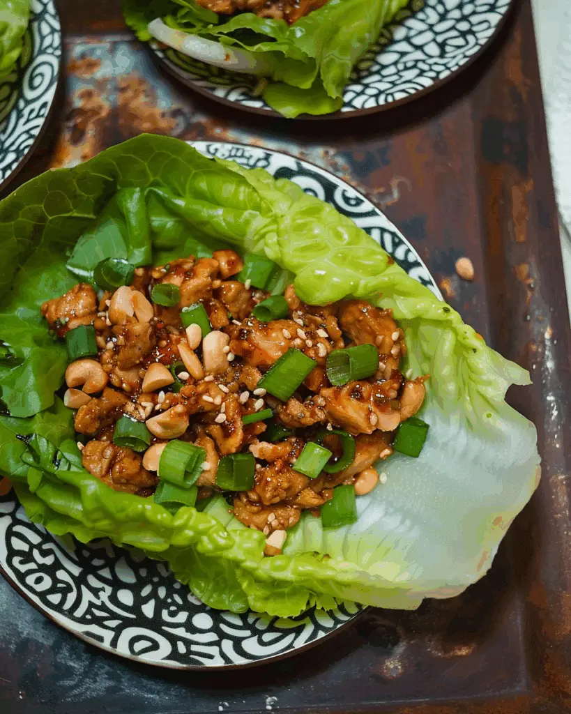 Sweet and Spicy Chicken Lettuce Wraps