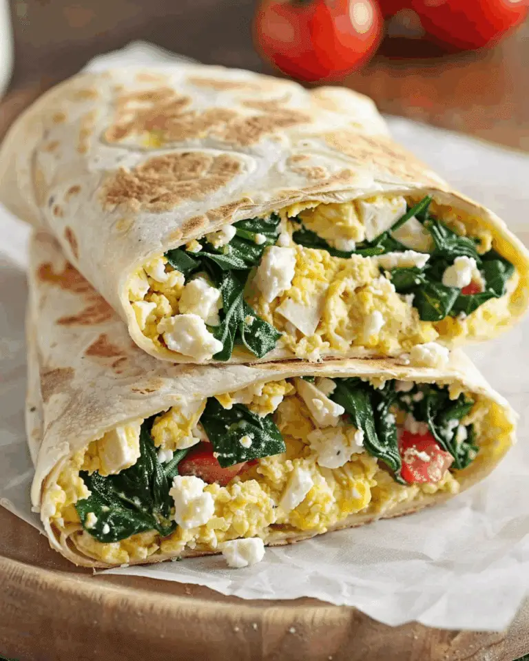 Spinach & Feta Breakfast Wraps