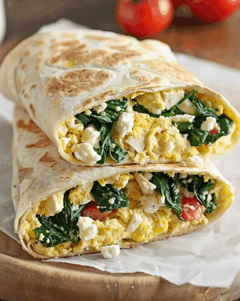 Spinach & Feta Breakfast Wraps