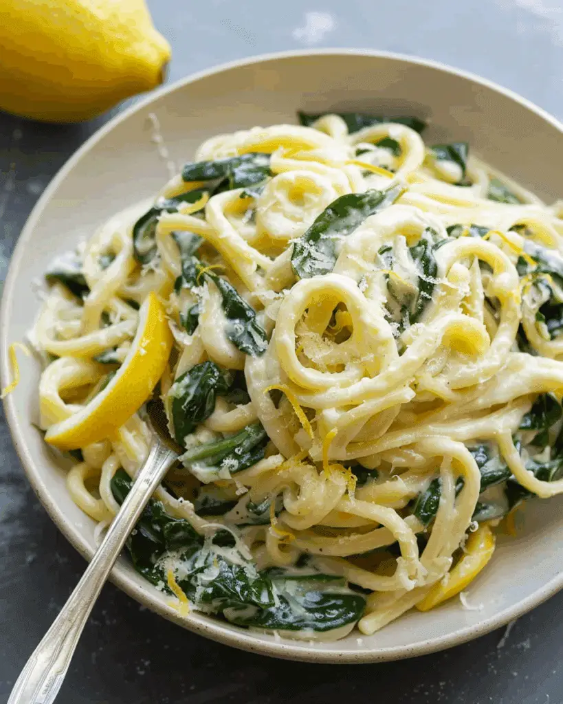 10‑Minute Lemon Ricotta Pasta with Spinach
