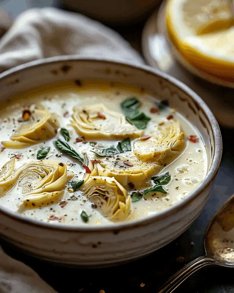 Lemony Tuscan Artichoke Soup