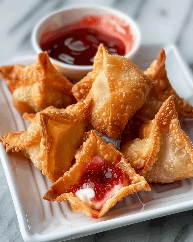 Best Deep-Fried Strawberry Cheesecake Stuffed Wonton Bites